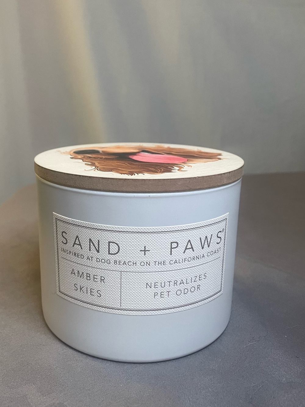 Sand + Paws Amber Skies Pet Odor Candle - White by Sand + Fog NWT